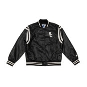 USC Trojans Women's Black SC Interlock High Heat Leather Varsity Jacket